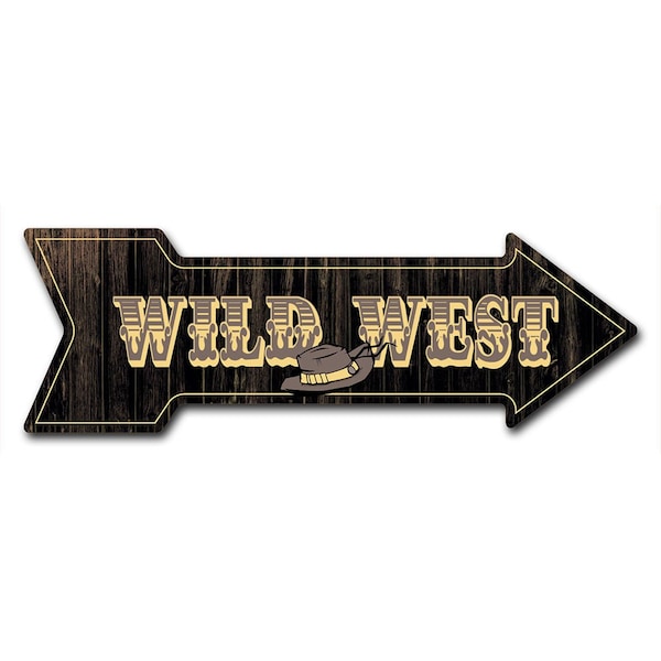 Wild West Arrow Decal Funny Home Decor 24in Wide